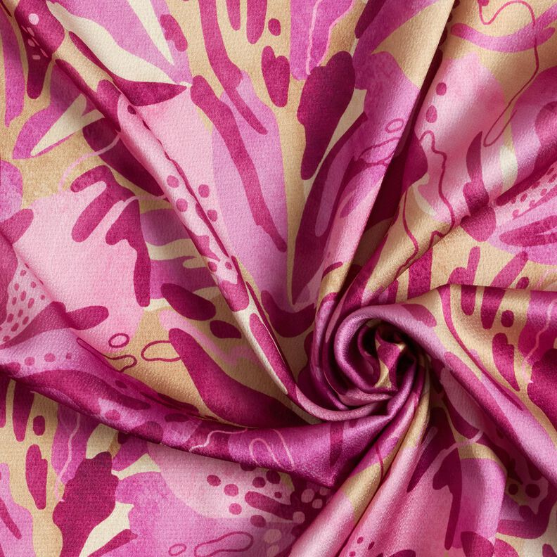 Satyna krepowa w rośliny morskie – winogronowy/pastelowy fiolet,  image number 3