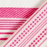 Tkanina bawełniana haftowana w paski – mleczna biel/pink,  thumbnail number 4