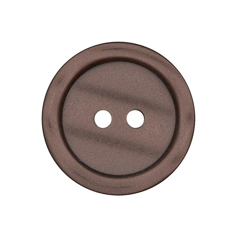 Guzik plastikowy z 2 dziurkami Basic - brązowy,  image number 1