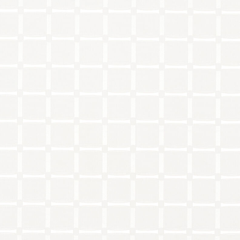 Tafta podszewkowa żakardowa w kratkę z połyskiem – biel,  image number 1