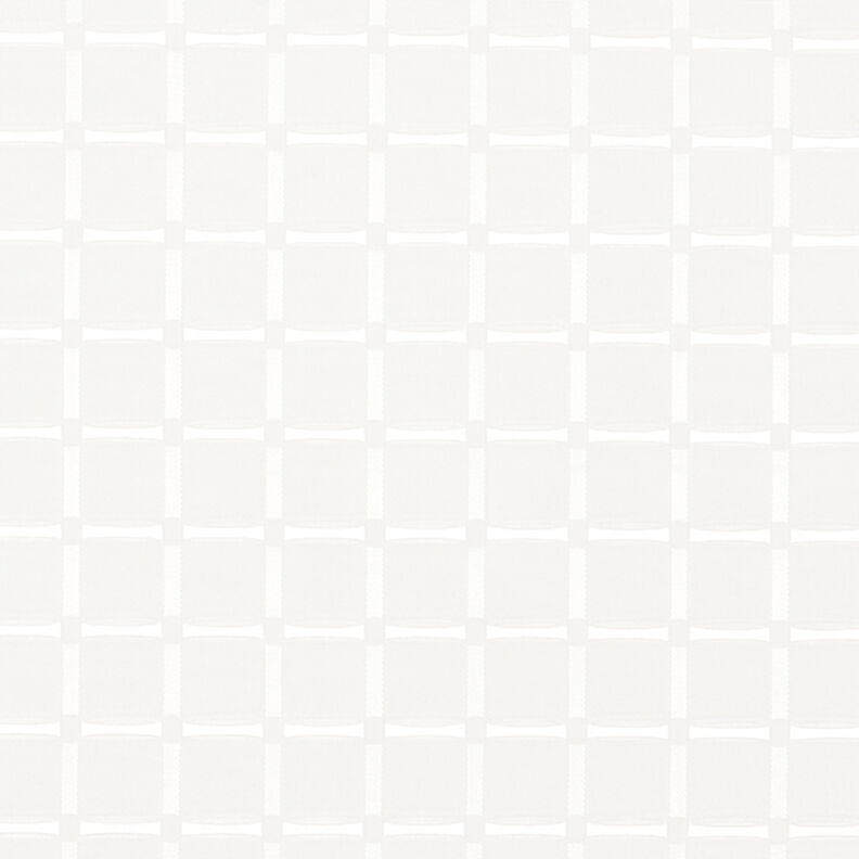 Tafta podszewkowa żakardowa w kratkę z połyskiem – biel,  image number 1