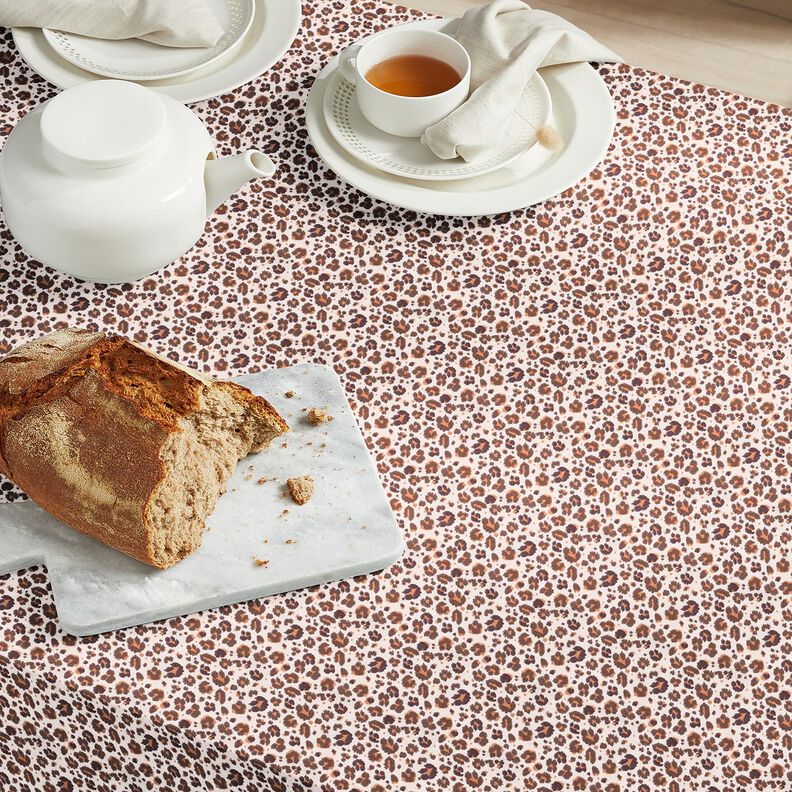 Tkanina bawełniana Kreton duże cętki lamparta – średni brąz/jasnobeżowy,  image number 5