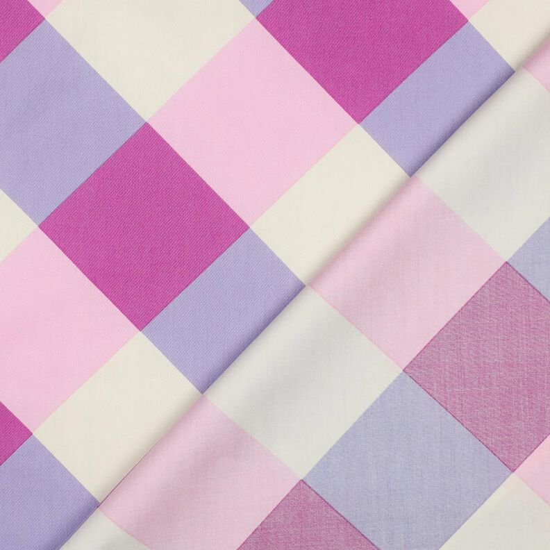 Satyna bawełniana Large Gingham | Nerida Hansen – pastelowy fiolet/mleczna biel,  image number 4