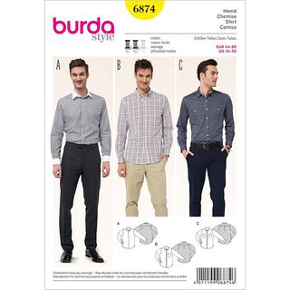 Koszula męska, Burda 6874, 