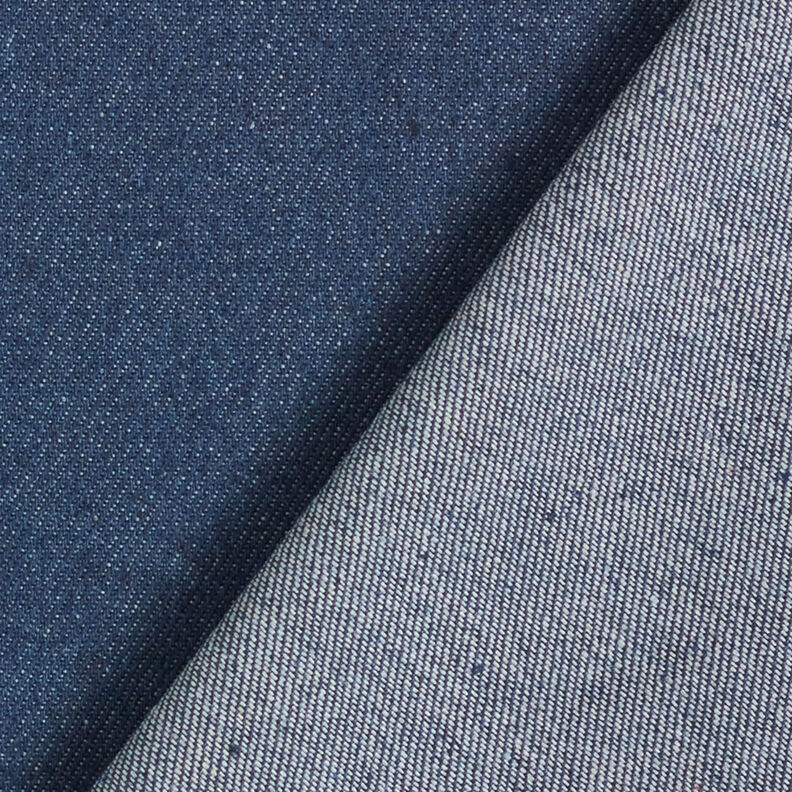 Gruby denim bawełniany – granat,  image number 3
