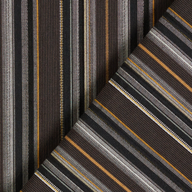 Mieszanka bawełny w paski – czarny brąz,  image number 4