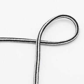 sznurek bawełniany 2-kolorowy [Ø 8 mm] – czerń, 