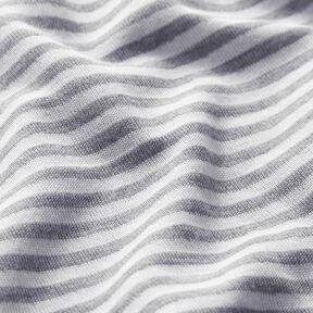 Dżersej dwustronny w paski, jednokol. – biel/szary, 