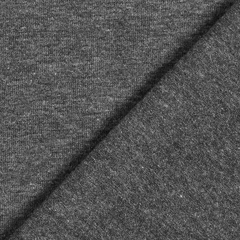 Dżersej bawełniany średniej ciężkości, melanż – antracyt, image number 3