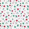 Tkanina bawełniana Kreton dekoracje na Boże Narodzenie – biel/zieleń,  thumbnail number 1
