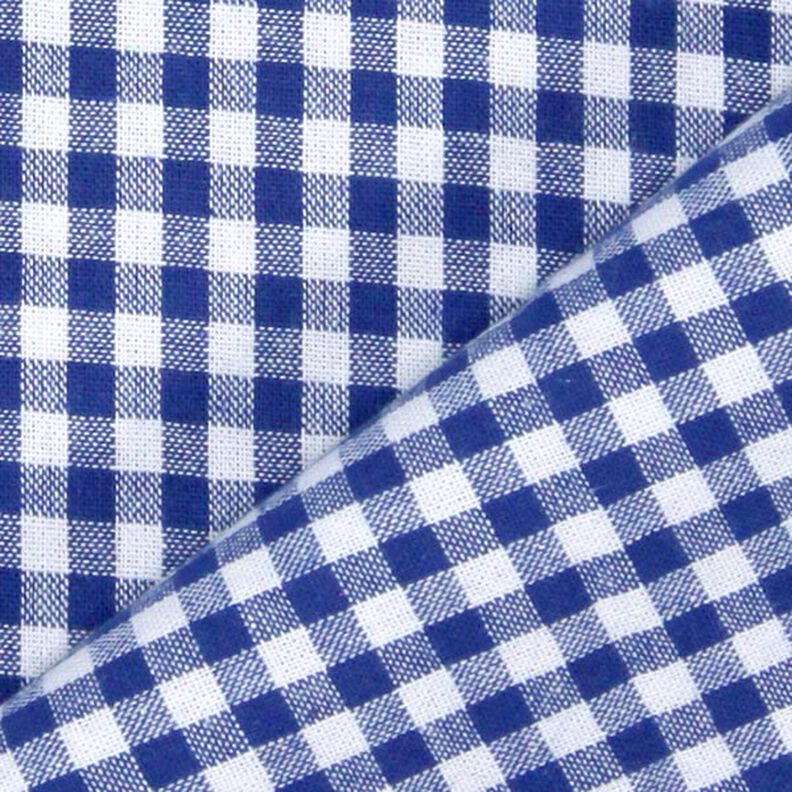 Tkanina bawełniana Kratka Vichy 0,5 cm – błękit królewski/biel,  image number 3