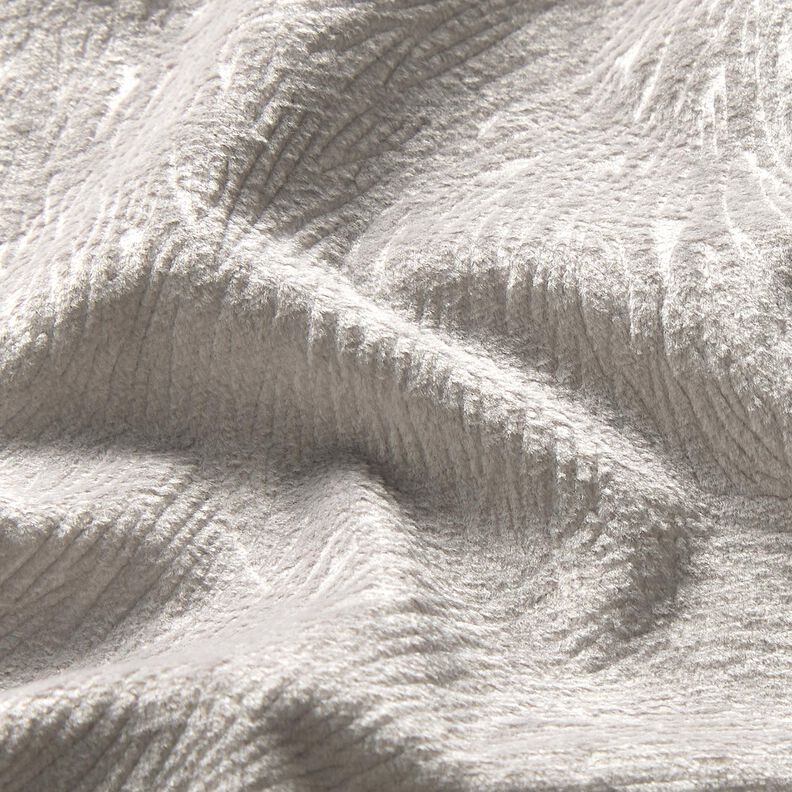 Aksamit dekoracyjny abstrakcyjne gałęzie – srebrnoszary,  image number 2