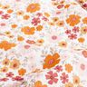 Muślin / Tkanina double crinkle ukwiecona łąka &ndash; kość słoniowa/brzoskwiniowopomarańczowy,  thumbnail number 2