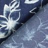 Chambray letnie kwiaty – granat/mleczna biel,  thumbnail number 4