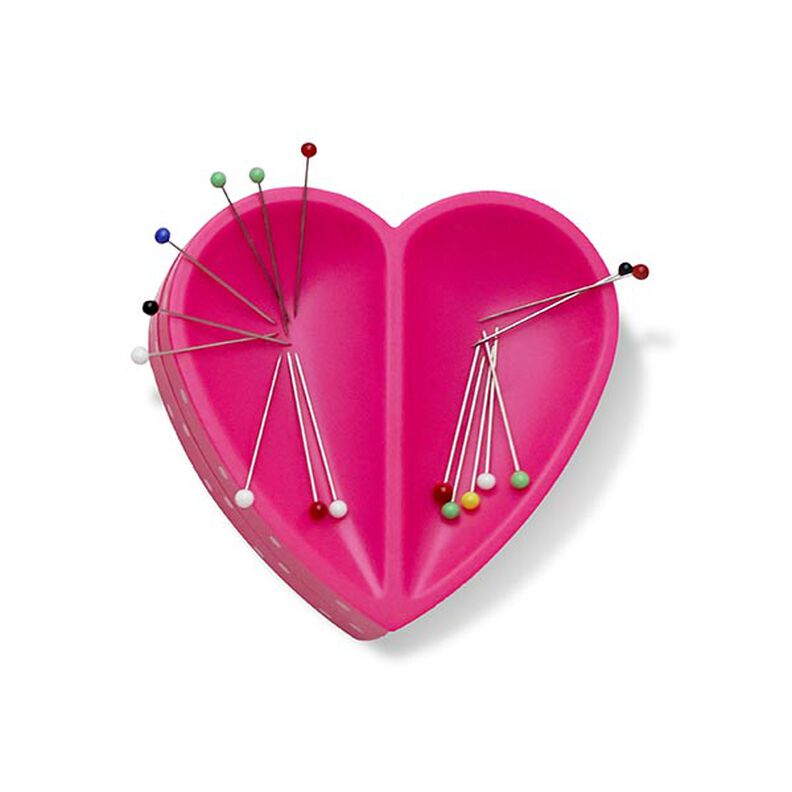 Igielnik magnetyczny serce [ Wymiary:  80  x 80  x 26 mm  ] | Prym Love – pink,  image number 1