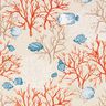 Tkanin dekoracyjna Panama rafa koralowa – jasnobeżowy/terakota,  thumbnail number 1