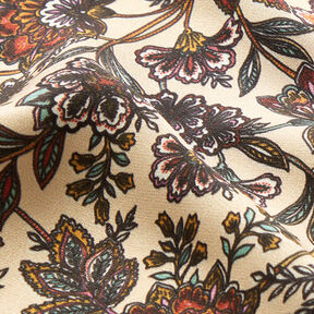 Satyna wiskozowa w kwiaty paisley – nerkowiec, 