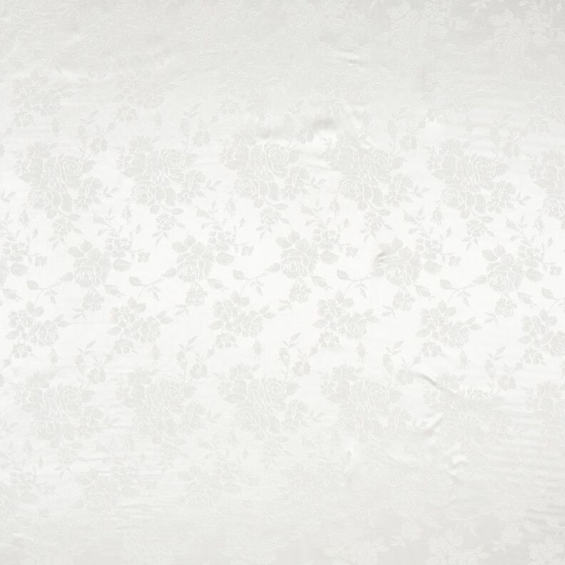 Żakard tkanina w róże – biel,  image number 1
