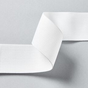 Taśma gumkowa gładka [3 m | 50 mm] – biel, 