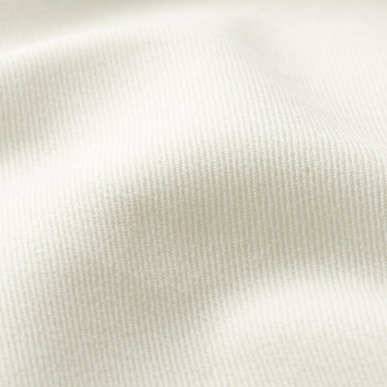 Denim strecz z mieszanki bawełny, średni – mleczna biel,  image number 2