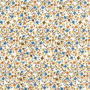 Tkanina bawełniana Kreton rozrzucone kwiaty – jasnobeżowy/jasny brąz, 