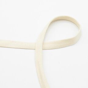 płaski sznurek Bluza z kapturem Bawełna [15 mm] – mleczna biel, 