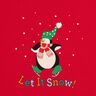 Panel Dzianina dresowa pętelkowa French Terry pingwin w śniegu – czerwień,  thumbnail number 6