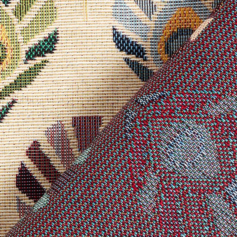 Tkanin dekoracyjna Gobelin Pawie pióra – naturalny,  image number 4
