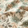 Tkanina dekoracyjna półpanama w bujne kwiaty – zieleń trzcinowa/naturalny,  thumbnail number 2