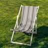 Outdoor Tkanina na leżaki Podłużne paski 44 cm – jasny brąz/jasnoszary,  thumbnail number 4