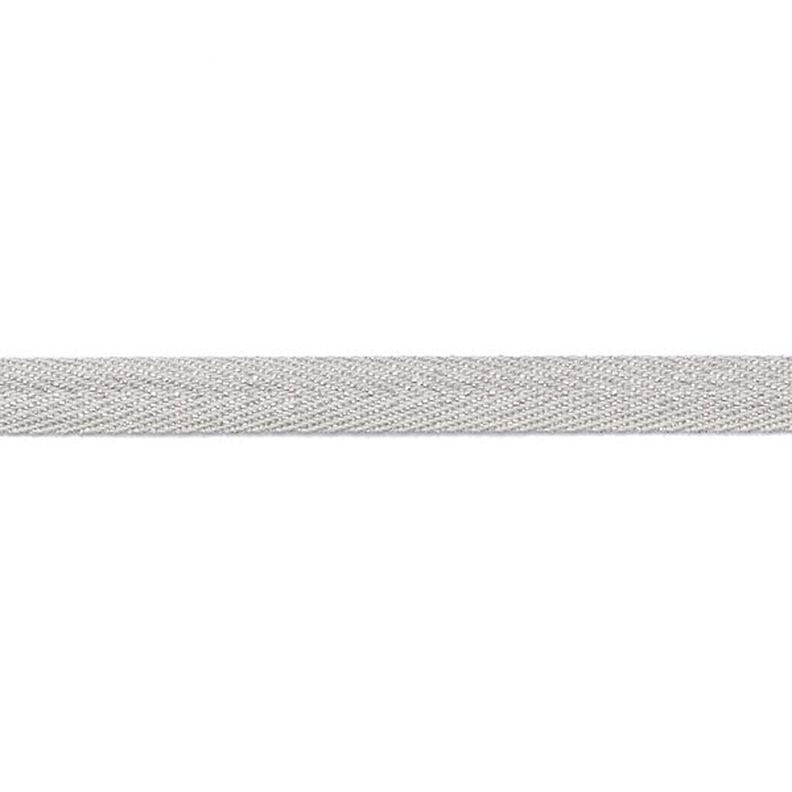 Taśma tkana Metaliczny [9 mm] – srebro/srebrny metaliczny,  image number 2