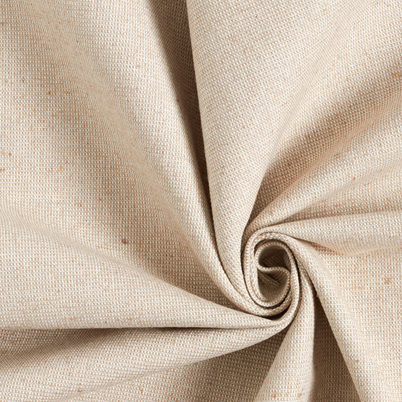Tkanina dekoracyjna half panama o strukturze prążków bawełna z recyklingu – beż,  image number 1