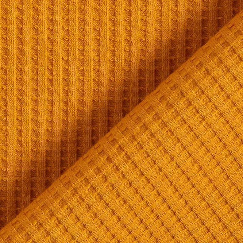 Bawełniany dżersej wafelkowy jednokol. – żółty curry,  image number 3
