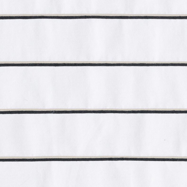 Mieszanka bawełny w szerokie pasy – biel/czerń,  image number 1