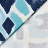 Dżersej wiskozowy wzór Ikat – błękitny/ciemnogranatowy,  thumbnail number 4