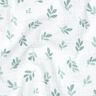 Muślin / Tkanina double crinkle gałązki | Poppy Fabrics – biel/zieleń trzcinowa,  thumbnail number 2
