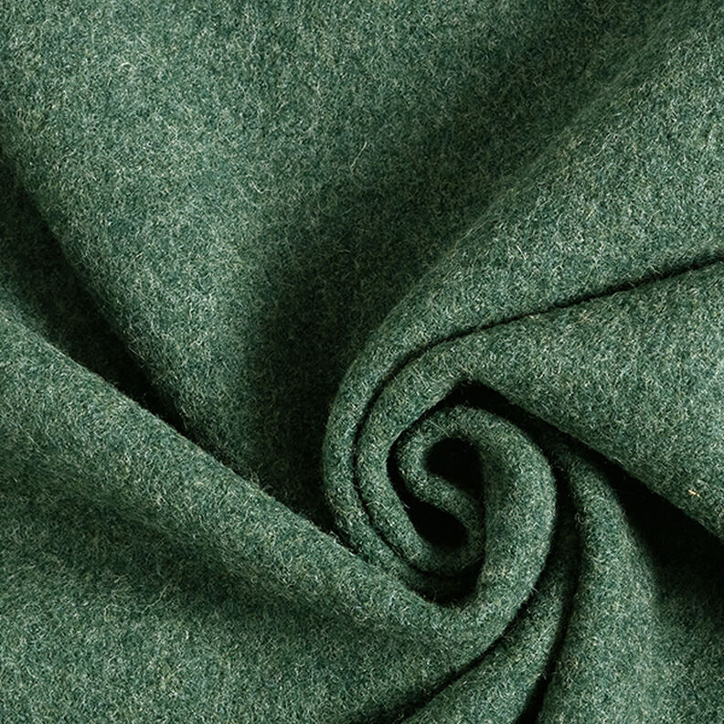 Wełniany loden spilśniany Melanż – ciemna zieleń,  image number 1