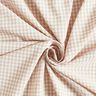 <h2>Seersucker w drobną kratkę, beżowy &ndash; anemonowy/biały &ndash; z charakterystyczną strukturą seersucker,  thumbnail number 3