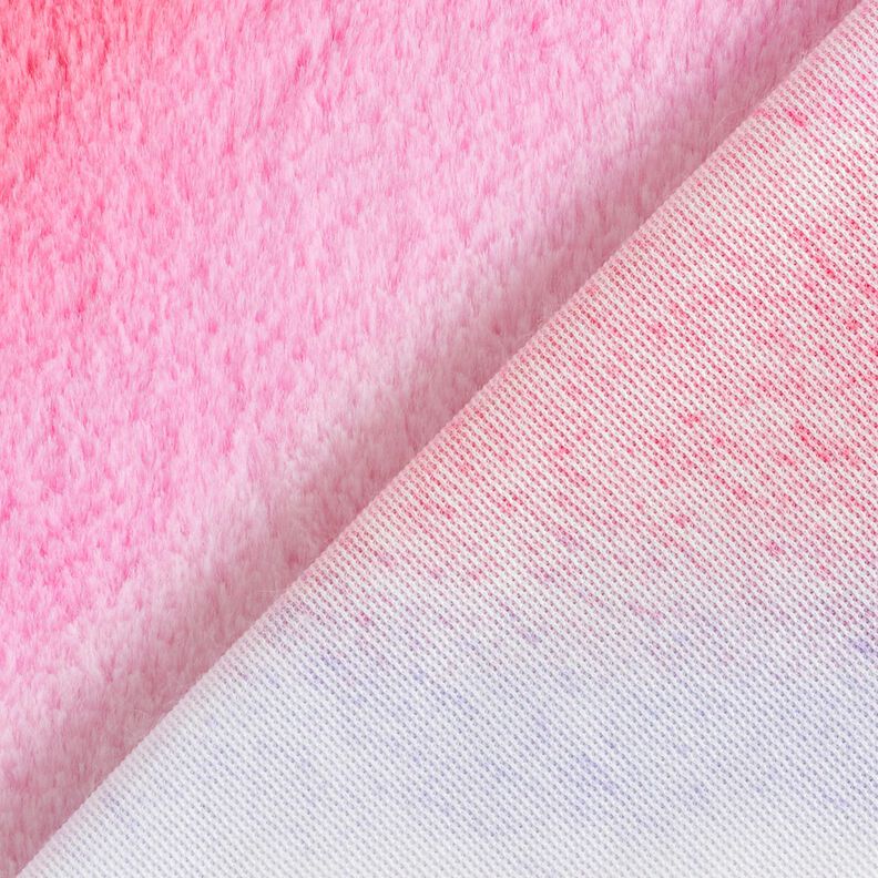 Sztuczne futerko ukośny gradient – róż/liliowy,  image number 5