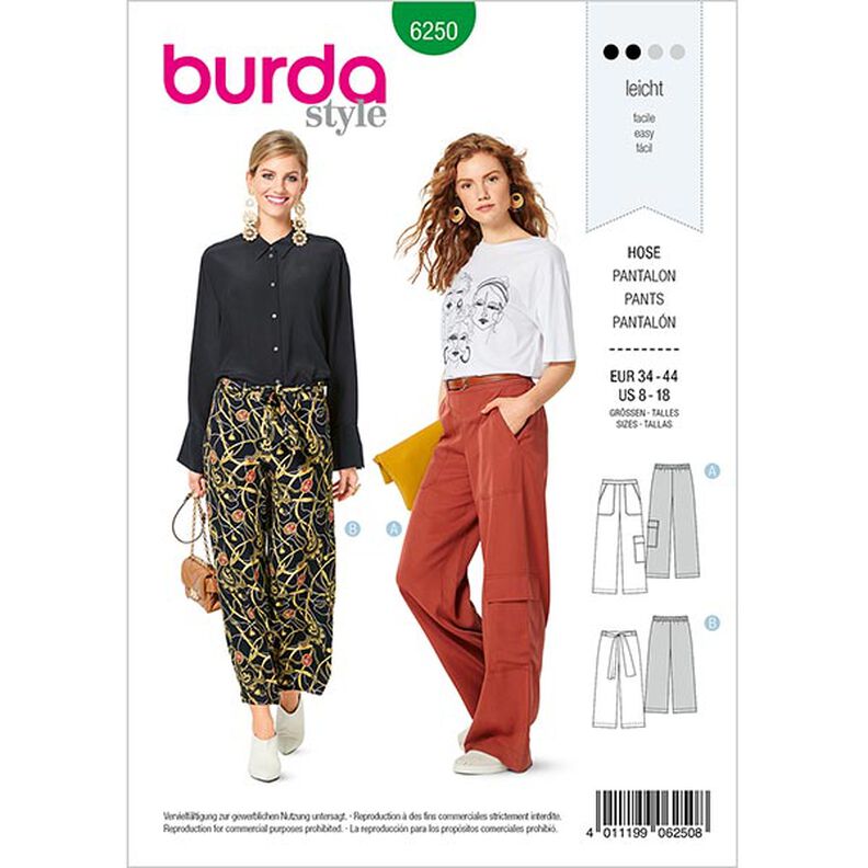 Spodnie, Burda 6250 | 34-44,  image number 1