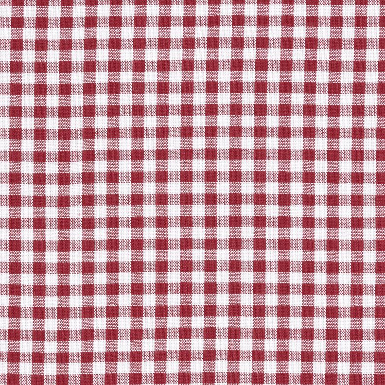 Tkanina bawełniana mała kratka Vichy – ciemnoczerwony/biel,  image number 1