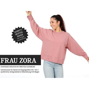 KOBIETA ZORA sweter oversize z szerokim obszyciem | Studio Przycięcie na wymiar | XS-XXL, 