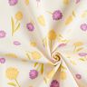 Tkanin dekoracyjna Half panama małe wiosenne kwiatki – mleczna biel/żółty waniliowy,  thumbnail number 3