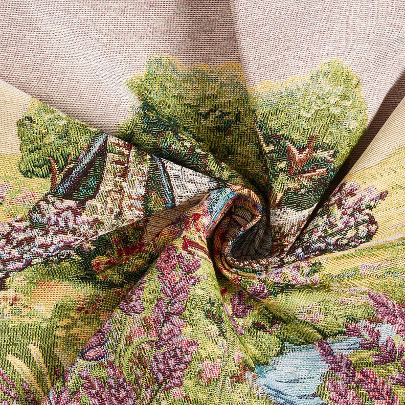 Panel dekoracyjny Gobelin romantyczny domek – jasnobeżowy/lawendowy, image number 3