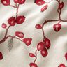Tkanin dekoracyjna Gobelin dzikie róże – jasnobeżowy/czerwień,  thumbnail number 2