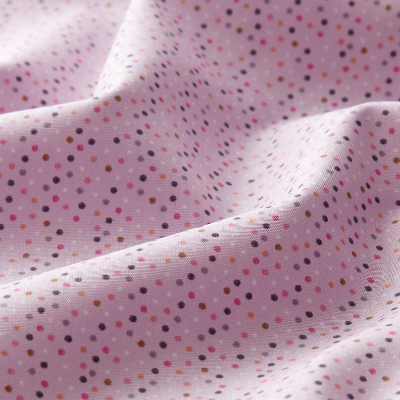 Popelina bawełniana kolorowe minikropki – pastelowy fiolet,  image number 2
