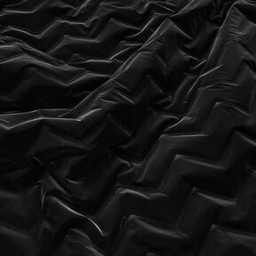 Tkanina pikowana Wzór Chevron przypominający w dotyku brzoskwiniową skórkę | Katia Fabrics – czerń, 