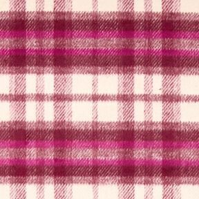 Tkanina płaszczowa Mieszanka wełniana drapana – bordo/purpura, 