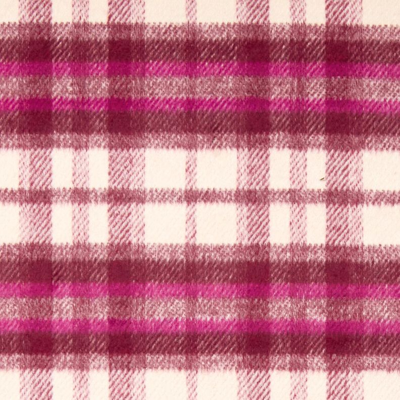 Tkanina płaszczowa Mieszanka wełniana drapana – bordo/purpura, image number 2