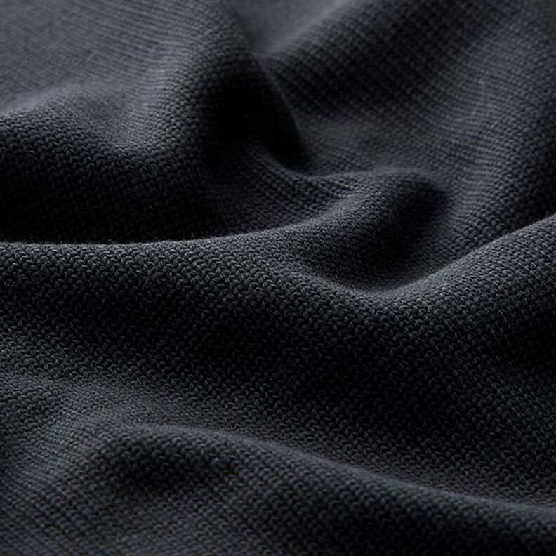 Dzianina swetrowa bawełniana – czerń,  image number 2
